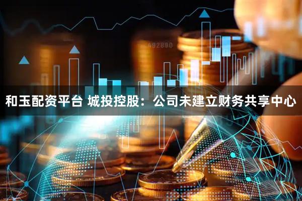 和玉配资平台 城投控股：公司未建立财务共享中心