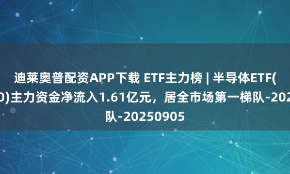 迪莱奥普配资APP下载 ETF主力榜 | 半导体ETF(512480)主力资金净流入1.61亿元，居全市场第一梯队-20250905